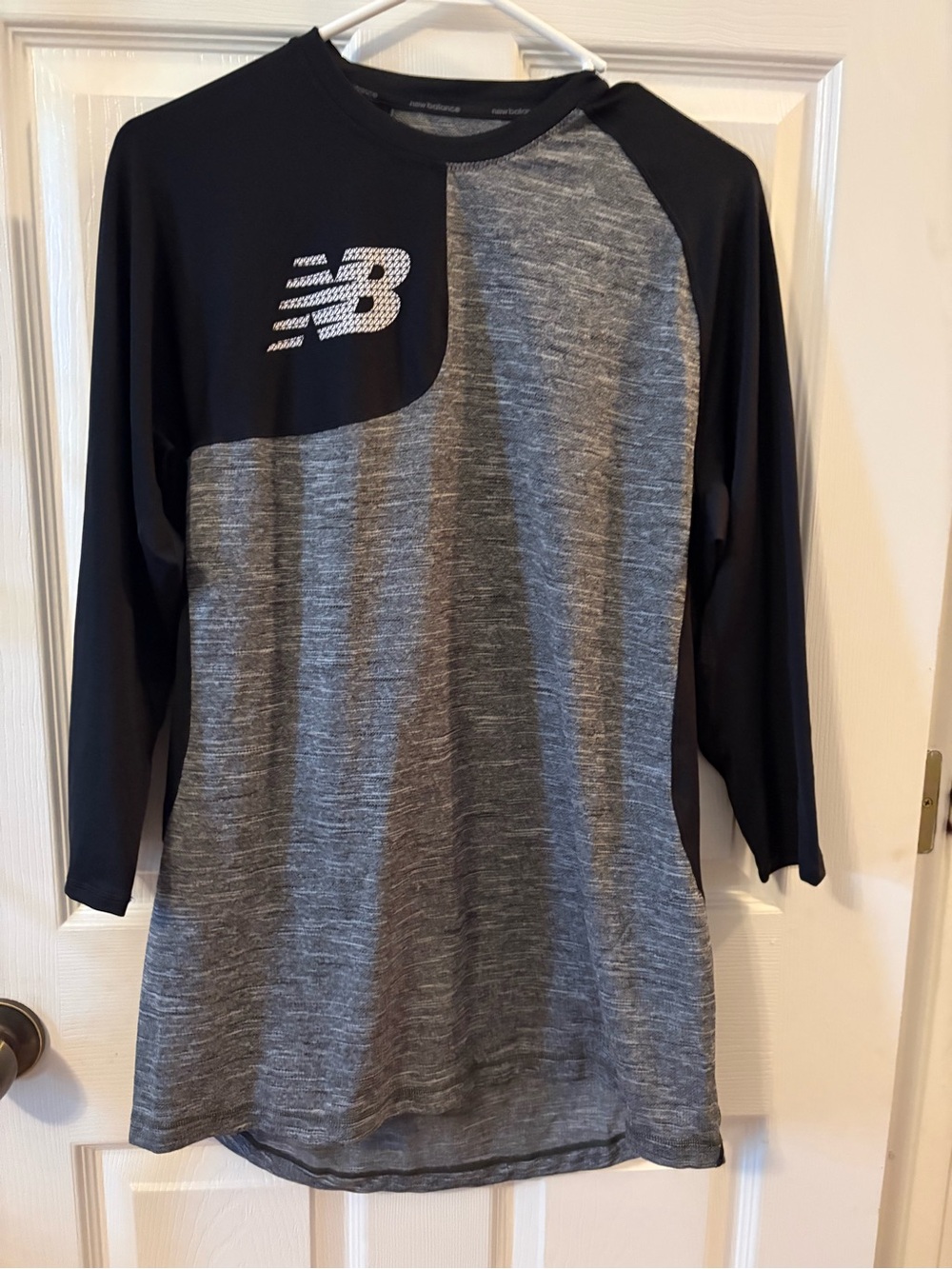 New Balance Grey & Black Long Sleeve Performance Top